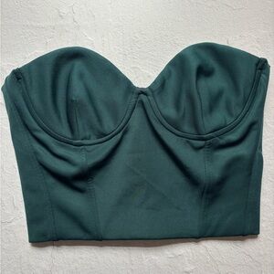 Zara Dark Green Strapless Corset